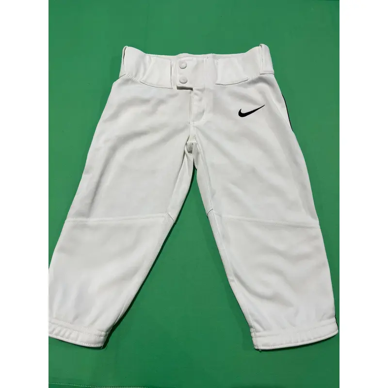 White Used XS Youth Nike Baseball Game Pants Blue Stripe