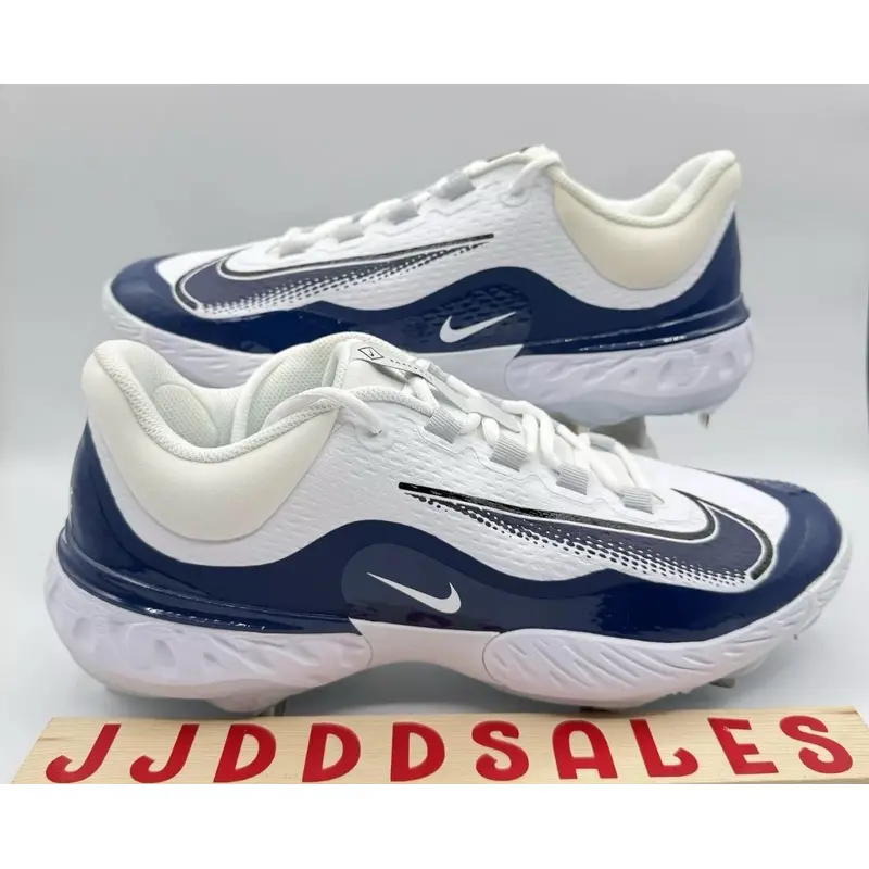 Nike Alpha Huarache Elite 4 Low White Midnight Navy FD2745-103 Baseball Sz 13  New