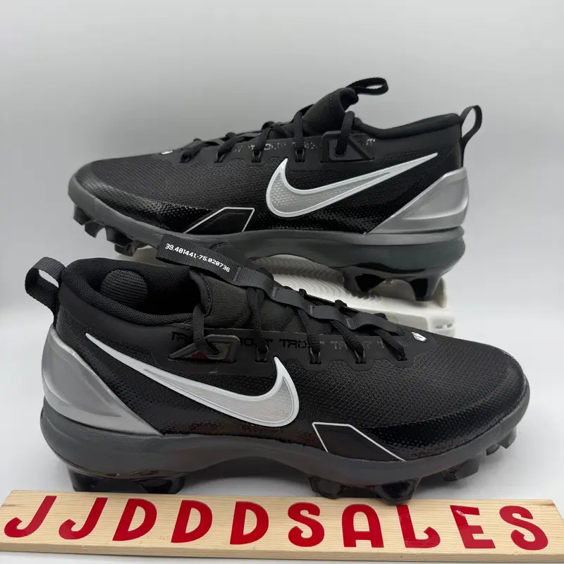 Nike Force Trout 9 Elite MCS Baseball Cleats Black Silver FZ0884-001 Mens Sz 13 NEW
