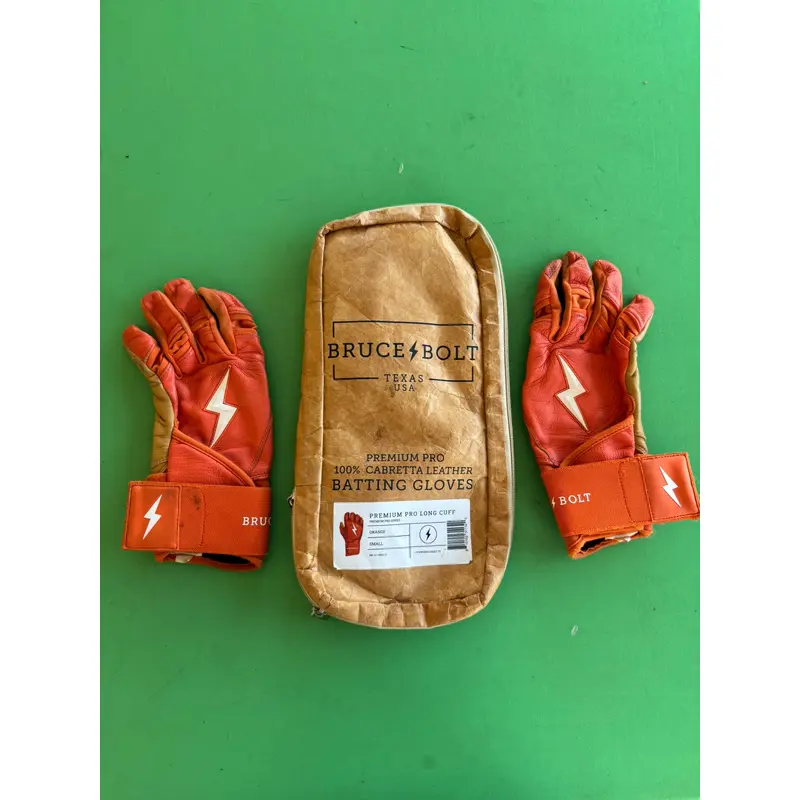 Orange Small Bruce Bolt Batting Gloves