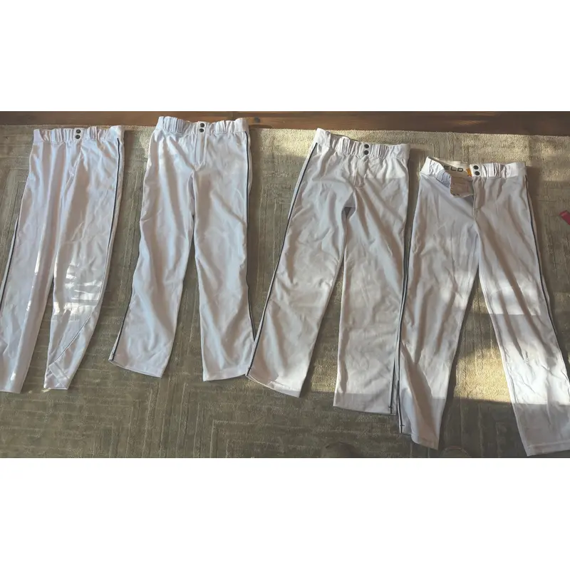 4 White Baseball Pants (Youth Large)