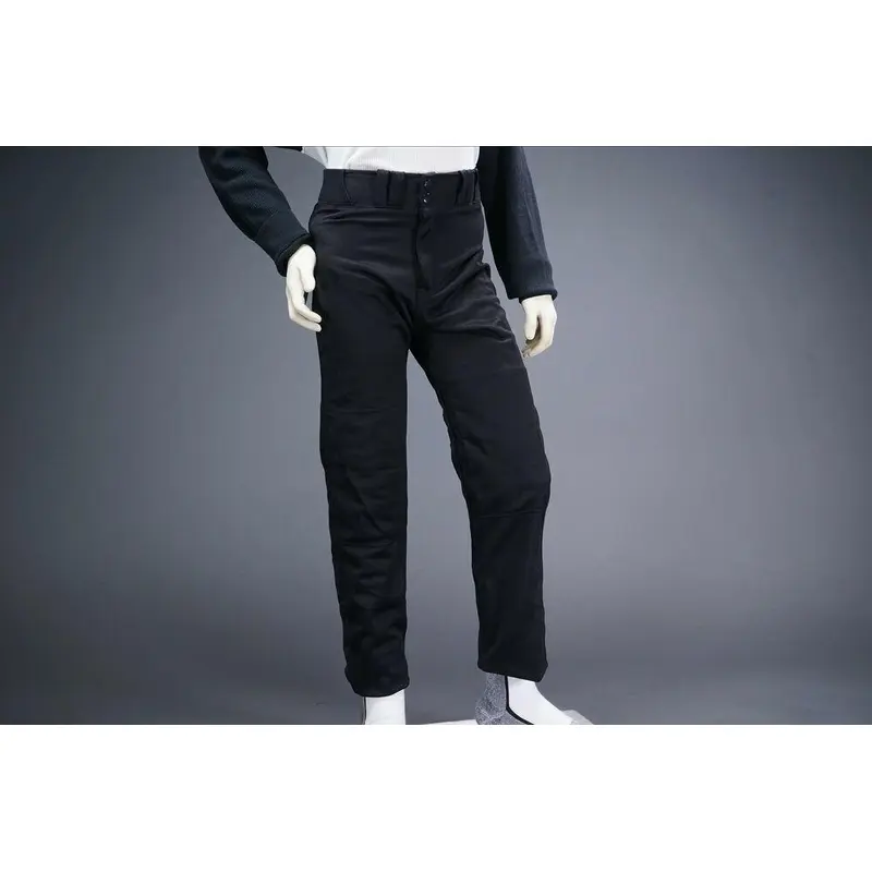 COMBAT PIPED STOCK OPEN BOTTOM BASEBALL/SOFTBALL PANTS, BLACK ~ YOUTH SMALL