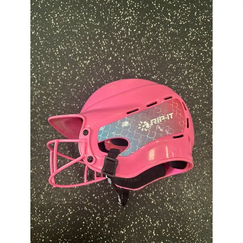 Used RIP-IT HELMET Batting Helmet w/Mask Pink SM 11849-S000029556