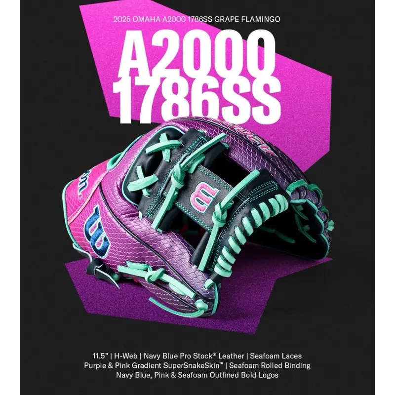 2025 Grape Flamingo A2000 1786SS 11.5 Infield Baseball Glove