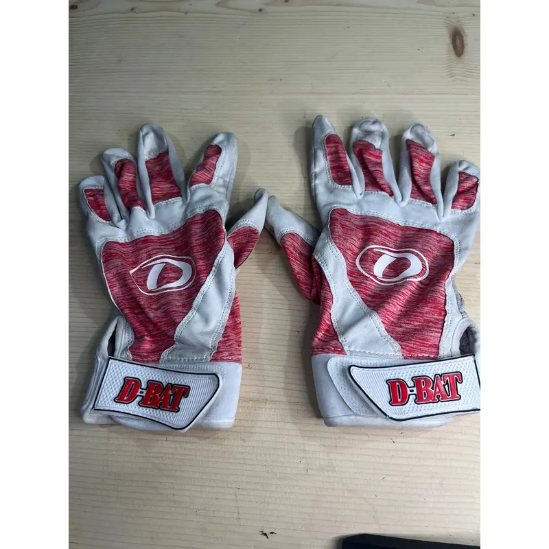 White Used Medium Other Batting Gloves D-Bat