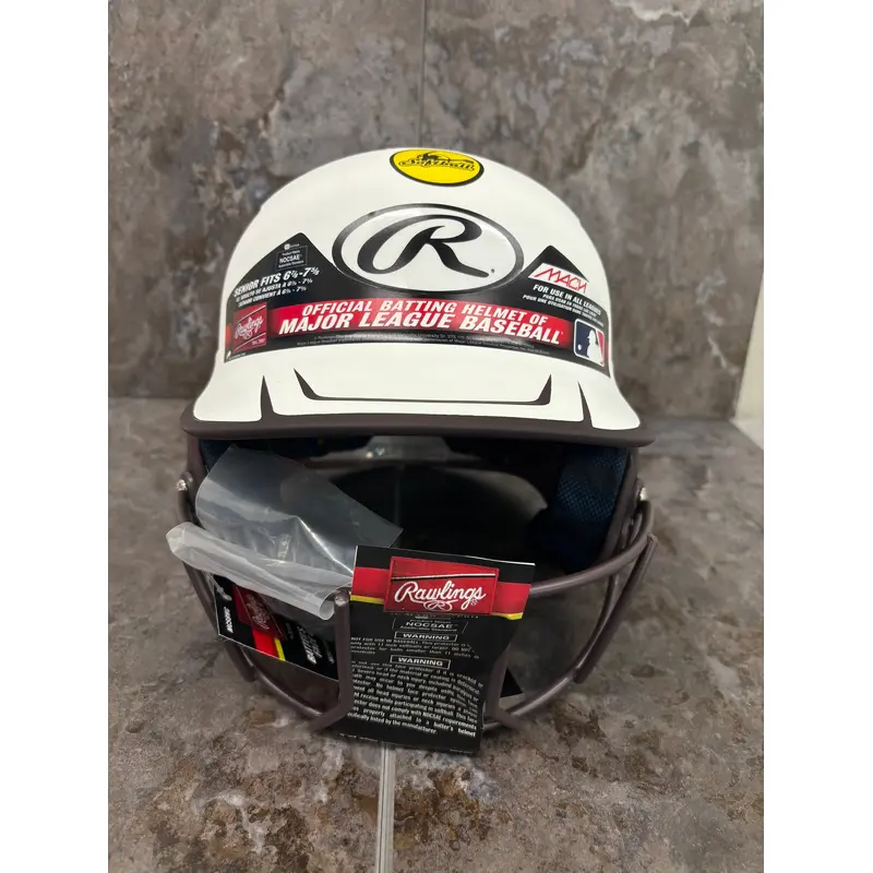 Rawlings MACH Senior Softball Helmet Maroon/White