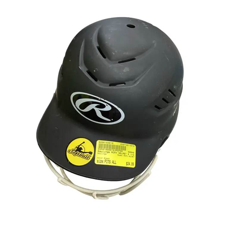 Used Rawlings RCFH HELMET Batting Helmet w/Mask Black Fits all 11613-S000164810