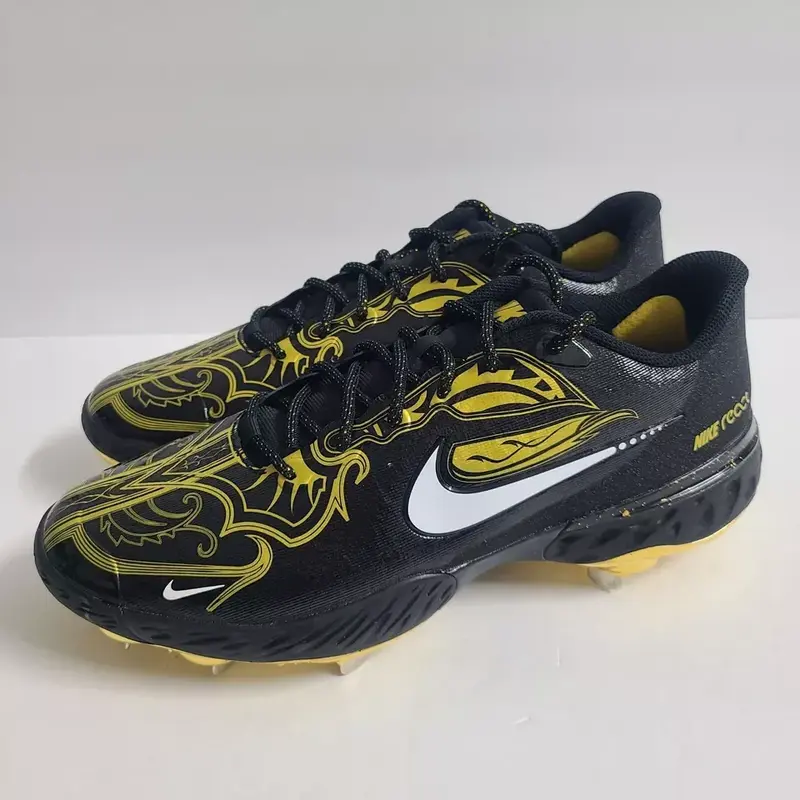 Nike Alpha Huarache Elite 3 Low Baseball Cleats CV3553-001 Size 11 Black Gold