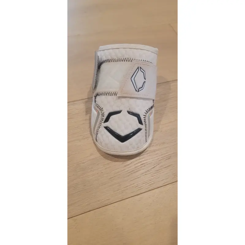 EvoShield Elbow gaurd white with custom on back of strap