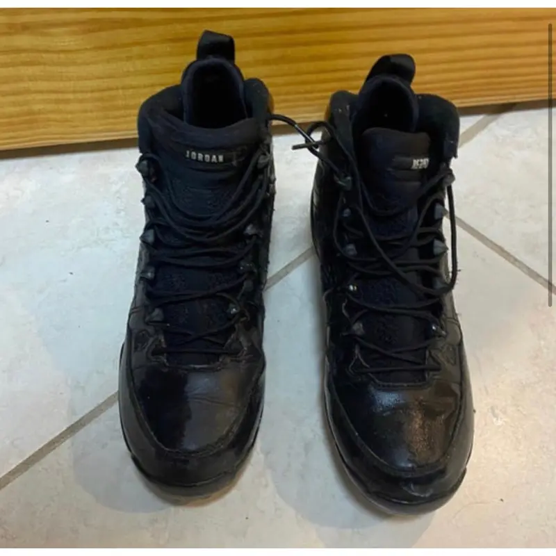 Jordan 9 IX Black Men's Molded Cleats High Top *Rare*