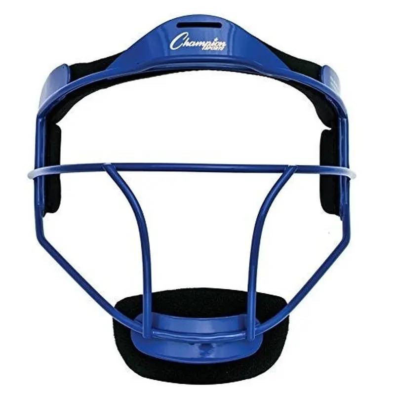 Champion Sports Softball YOUTH Pitcher's / Fielder's Mask, Wide Vision, Blue
