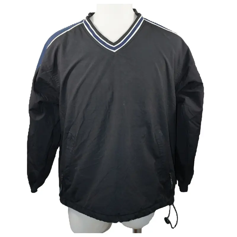 Easton Baseball Pullover Black Blue Light Jacket S/M - Men Size Small Medium
