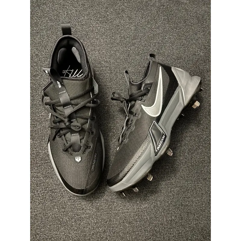 Nike Force Zoom Trout 9 Elite Black/Silver Low Metal Baseball Cleats Size 11