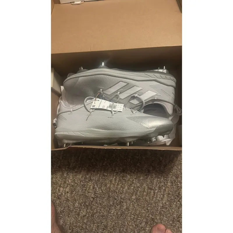 Gray Men's Size M 12.5 (W 13.5) Adult Adidas Low Top Adizero Afterburner Metal (New)