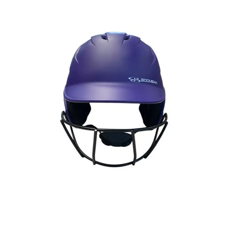 Used BoomBah BBH2 B/PU-SR Batting Helmet w/Mask Purple M/L 11706-S000354225