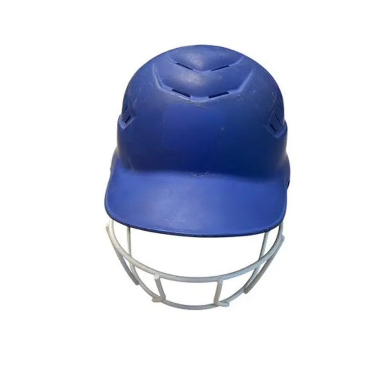 Used Rawlings NAVY BLUE HELMET Batting Helmet w/Mask Royal Blue SM 11706-S000353202