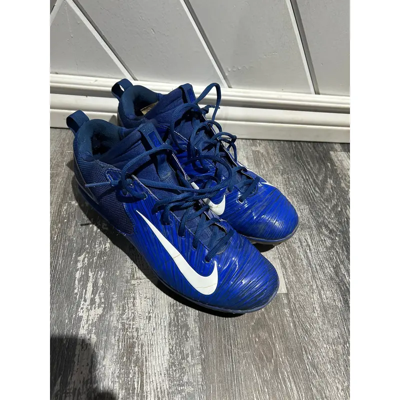 Blue Men's Size M 10.0 (W 11.0) Adult Nike High Top Trout Metal (Used)