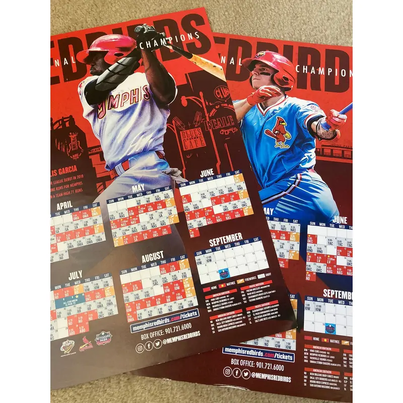 Memphis Redbirds 2019 Calendar Posters