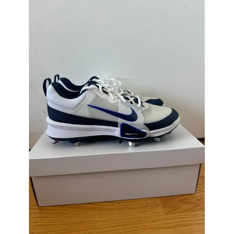 White Men's Size M 11.5 (W 12.5) Adult Nike Low Top Metal (New)