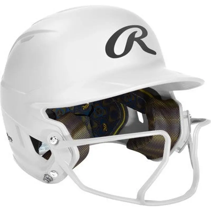 New Rawlings Mach Hi-Viz Senior Batting Helmet White #MCHVIZS 11506-RAWMCHVIZSW