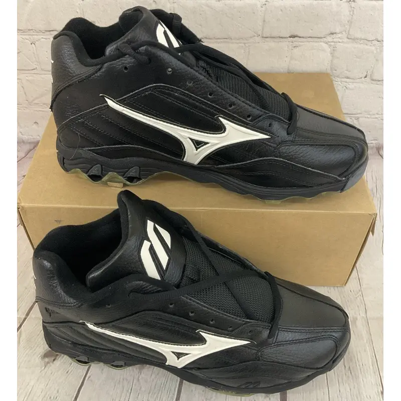 Mizuno FB43MBK Men's 9-SPIKE Classic Mid G3 Metal Baseball Cleats Black US 9.5