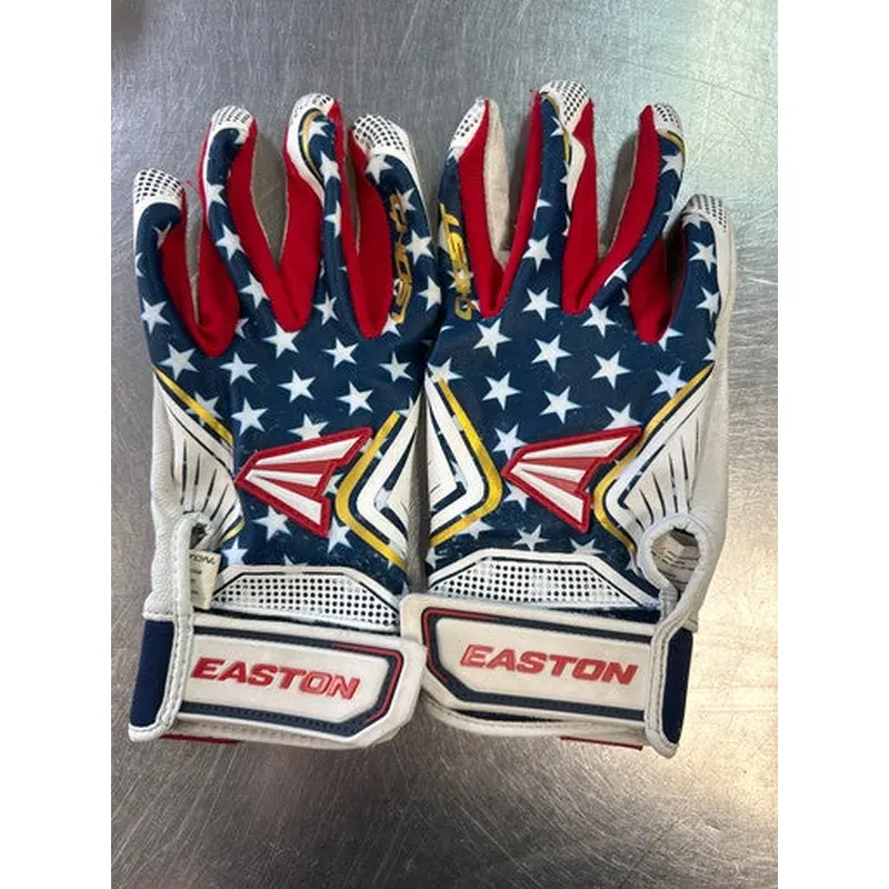 Used Easton BB/SB Batting Gloves White MD 11868-S000064901