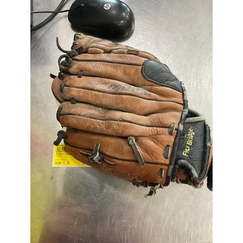 Used Mizuno POWERCLOSE II BB/SB Glove RH Throw Brown 11" 11614-S000217838