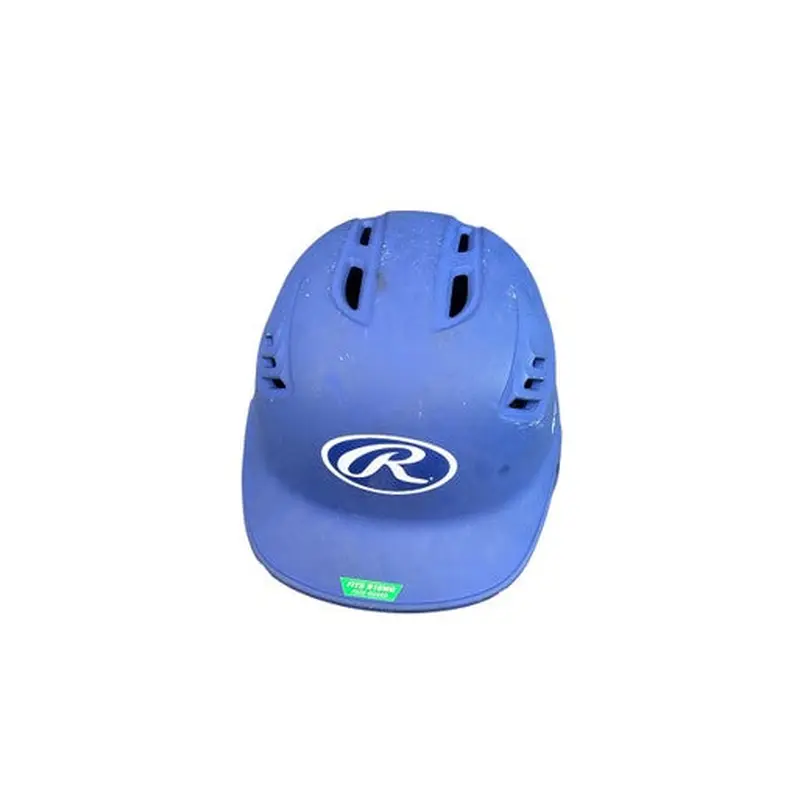 Used Rawlings BLUE HELMET Batting Helmet No Mask Royal Blue MD 11850-S000021232