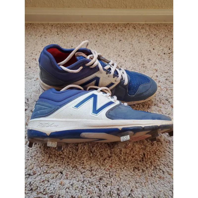 Blue Used Youth Kid's Size 7.0 (Women's 8.0) Metal New Balance High Top