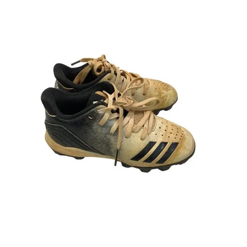 Used Adidas BLK AND WHITE BB/SB Cleats Black And White Youth 13.0 11347-S000242362