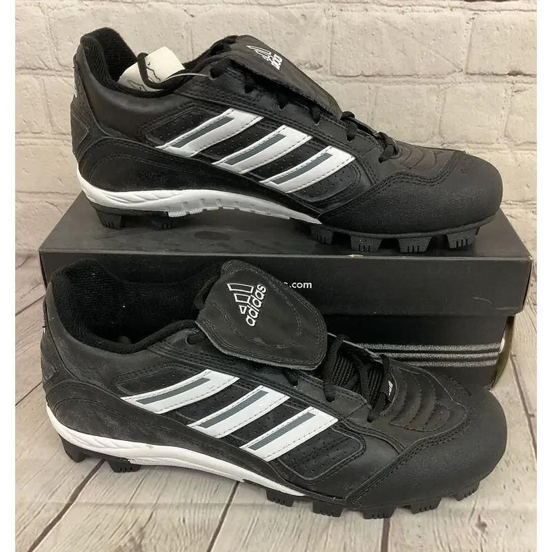 Adidas 011248 Triple Star K Men's Baseball Cleats Black White Lead US Size 4.5