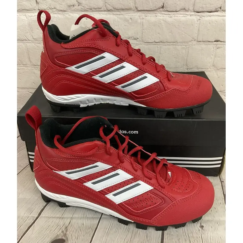 Adidas 015927 Triple Star 3/4K Men's Baseball Cleats Red White Grey US Size 5