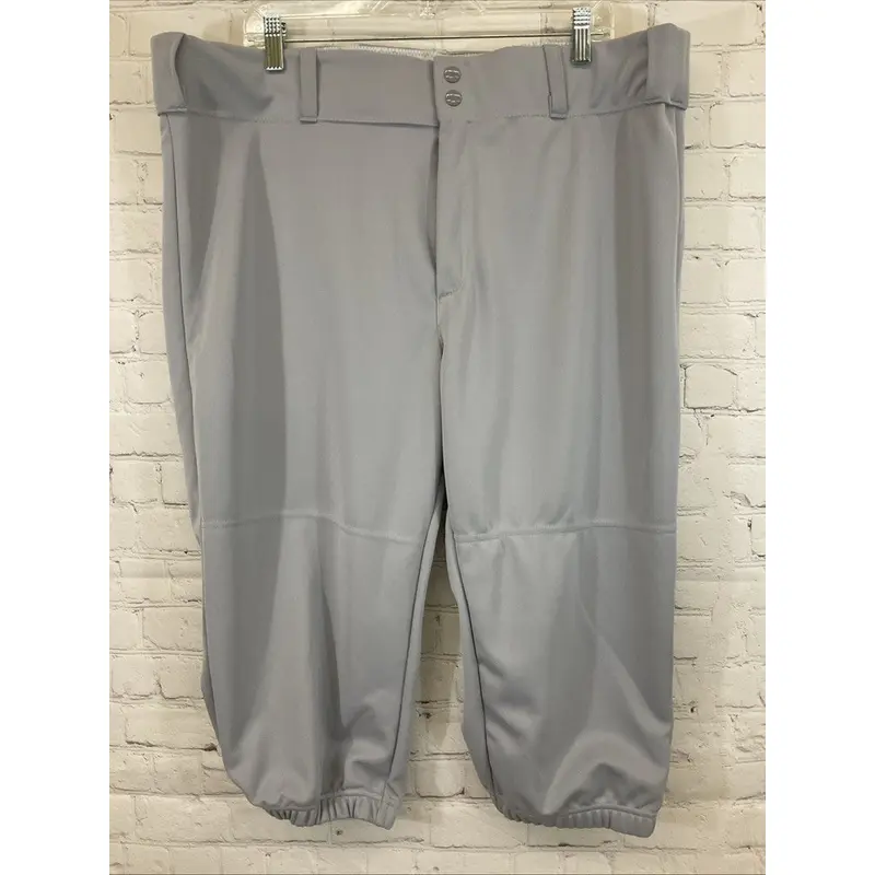 Alleson Athletic 605PKN Adult's Polyester Baseball Pants Grey XL Extra Large