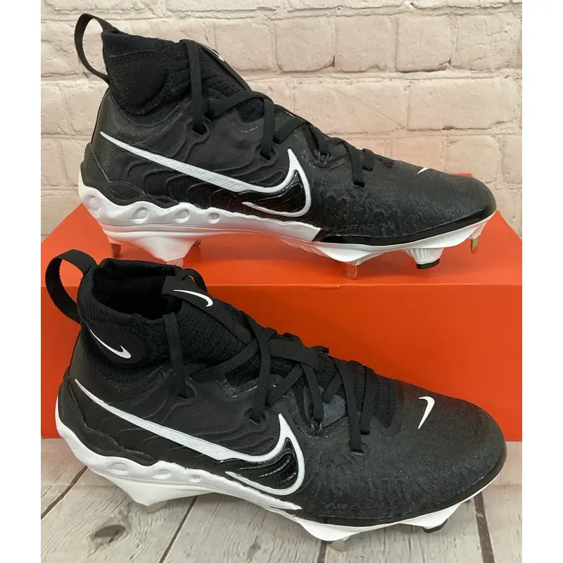 Nike DJ6517-001 Alpha Huarache NXT Metal Baseball Cleats Black White US 7 W 8.5