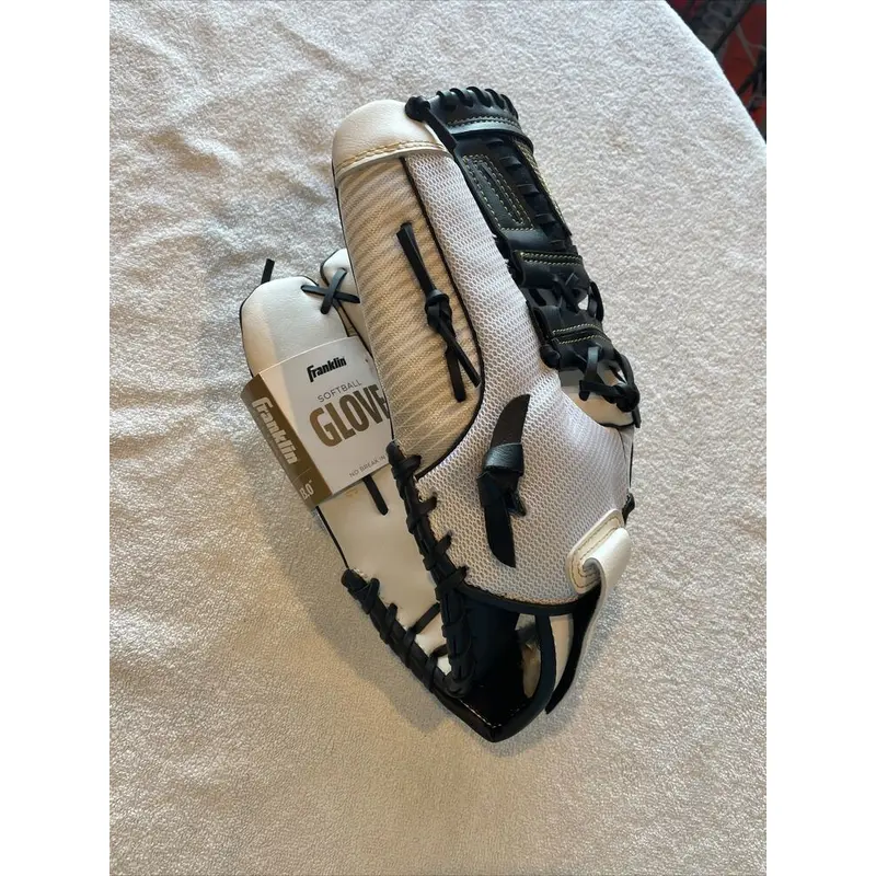 Brand New Size 13 inch LHT FRANKLIN FASTPITCH PRO SERIES SOFTBALL GLOVE. WHITE