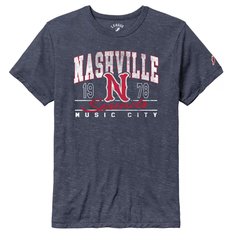 Nashville Sounds League Navy Victory Falls N Logo Tee