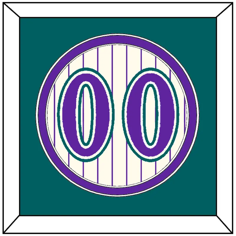Arizona Number - Home Off-White Pinstripes (2001-2006) - Double Mat 4