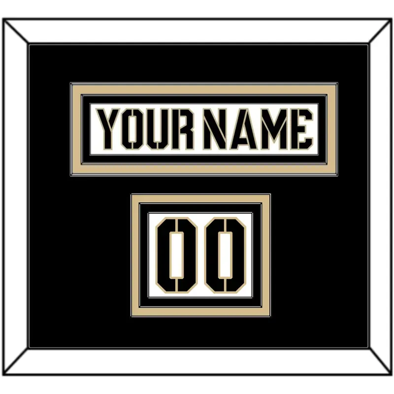 Army Hockey Nameplate & Number (Shoulder) - Home White (2017-2018) - Triple Mat 2