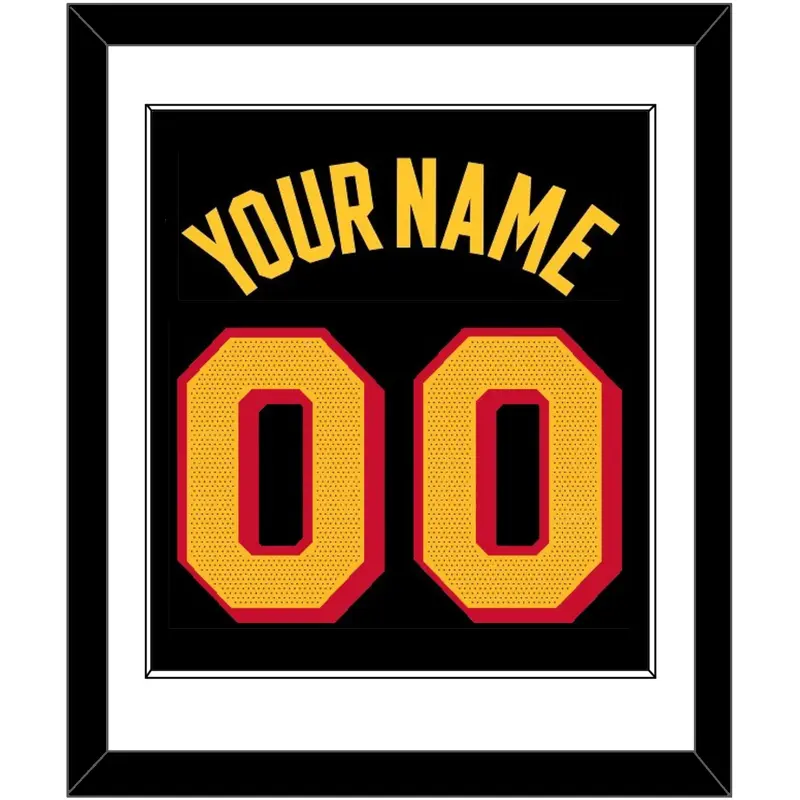 Atlanta Name & Number - Black Statement - Single Mat 1