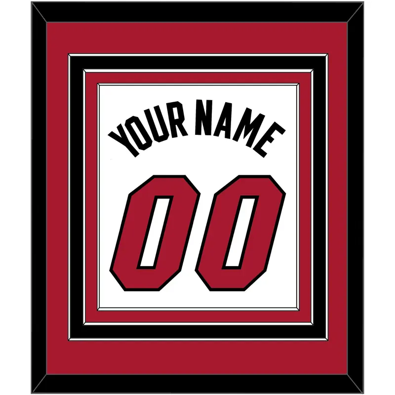 Miami Name & Number - Home White (1999-2008) - Triple Mat 2