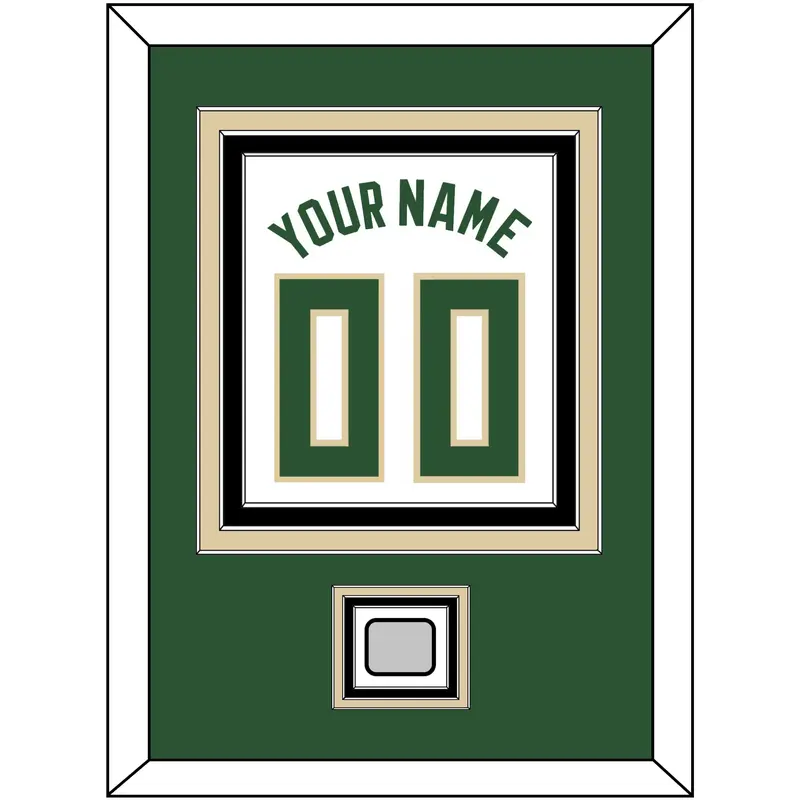Milwaukee Name & Number With Champions Patch - White Association - Triple Mat 2