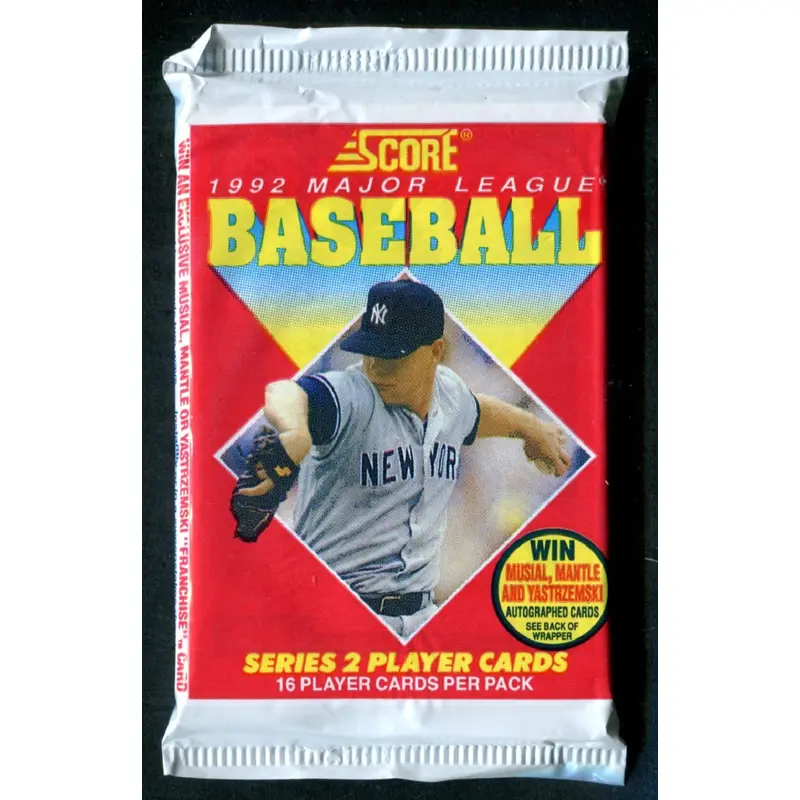 1992 Score Baseball Unopened Series 2 Pack
