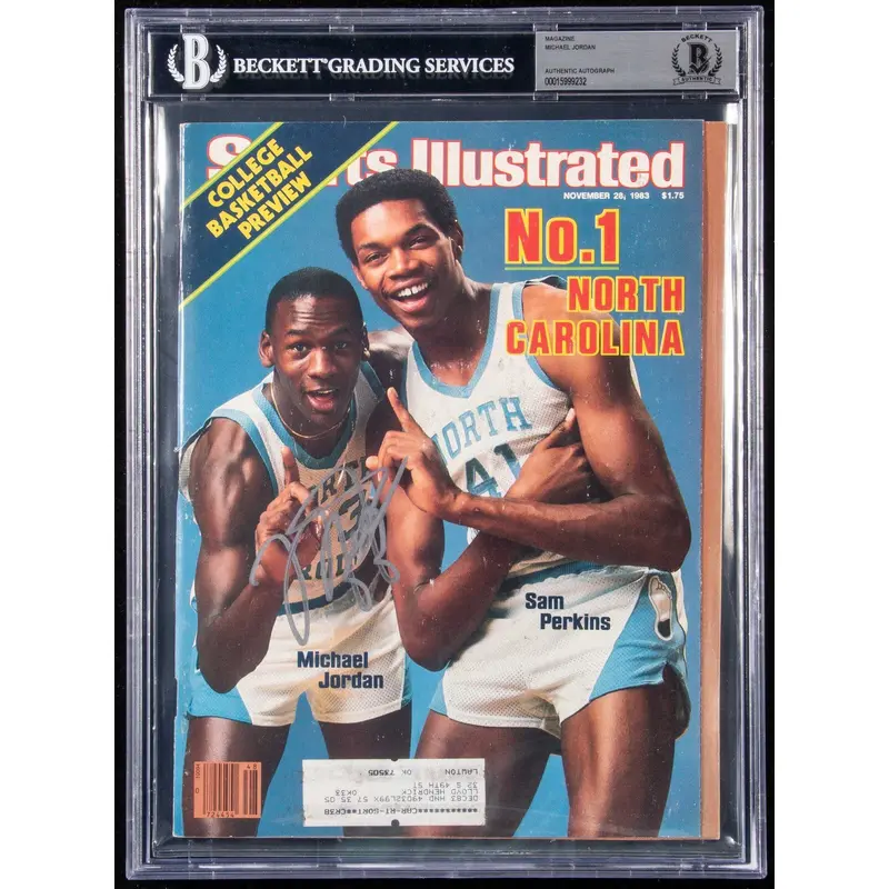 Michael Jordan Signed 1983 First Sports Illustrated Magazine BGS Beckett