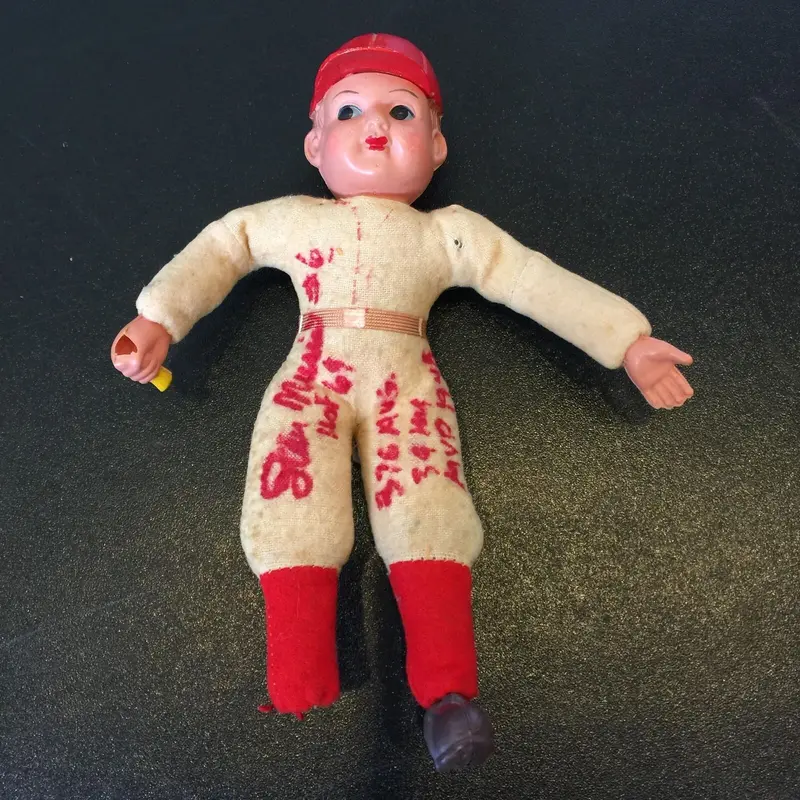 Stan Musial Signed Heavily Inscribed 1940's St. Louis Cardinals Doll JSA COA