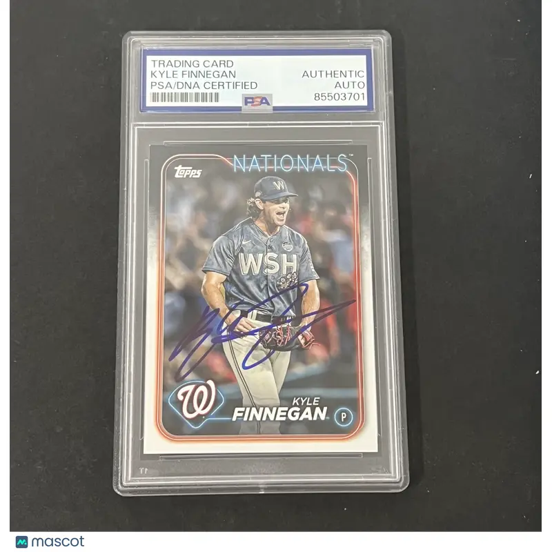 2024 Topps Series 1 #153 Kyle Finnegan signed card PSA