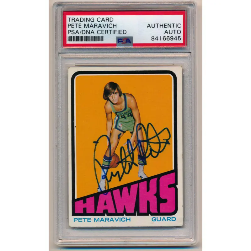1972 Topps Pete Maravich #5 Signed Autographed Basketball Card PSA DNA Pop 3!
