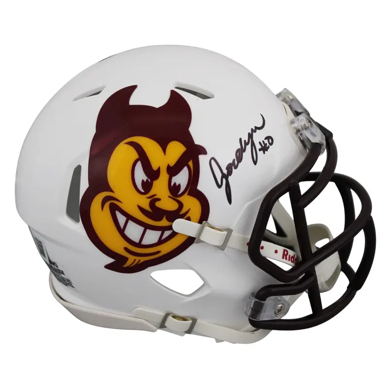 Arizona State Jordyn Tyson Authentic Signed White Speed Mini Helmet BAS Witness