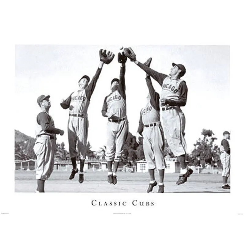Chicago Cubs Baseball "Classic Cubs" (c.1946) Black-and-White Poster - ISI