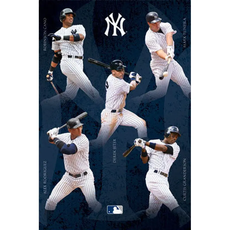 New York Yankees "Sluggers" Poster (Jeter, Cano, A-Rod, ++) - Costacos Sports