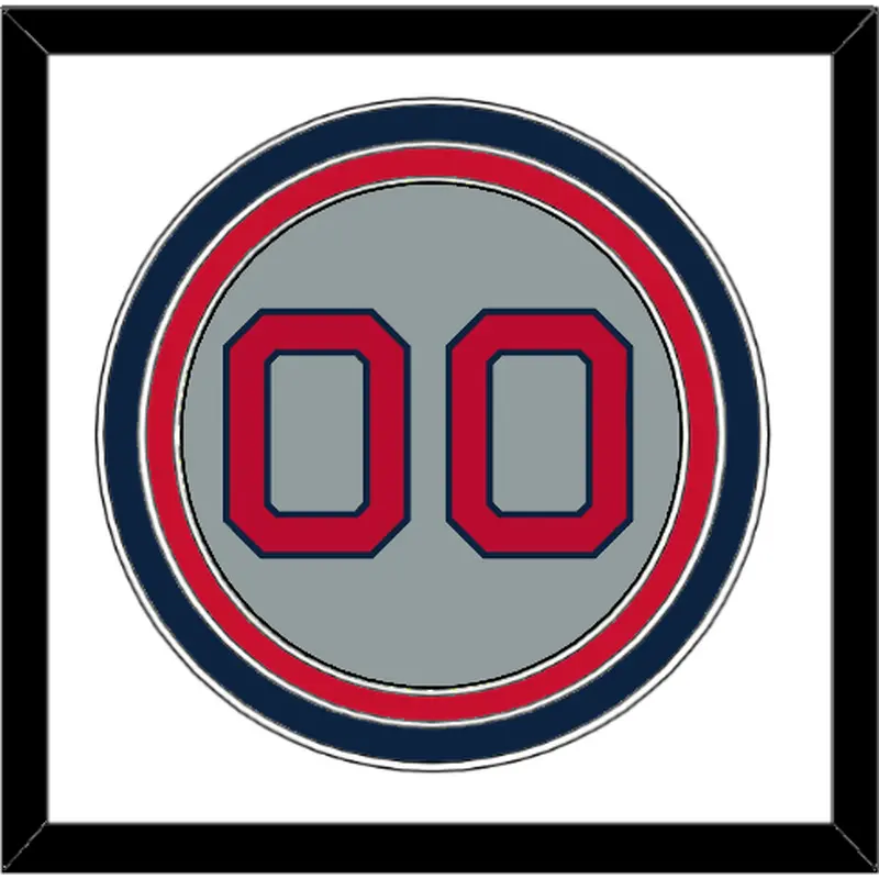 Boston Number - Road Gray - Triple Mat 1